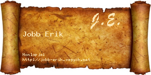Jobb Erik névjegykártya